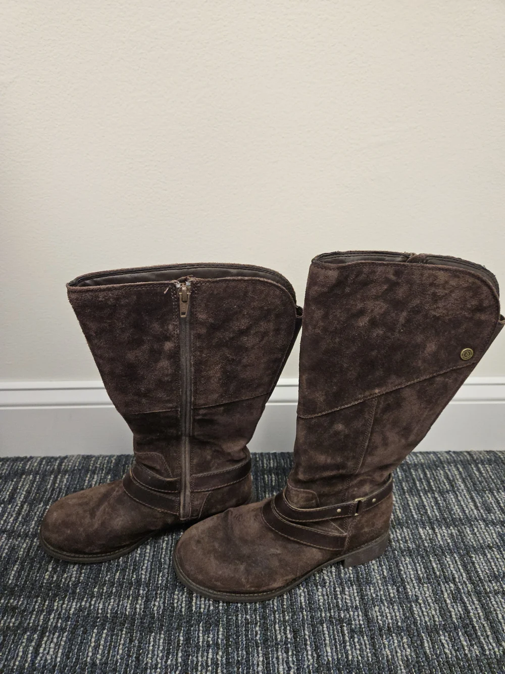 The North Face Brown Bridgeton Tall Leather Boots, Waterproof Primaloft, US 8.5